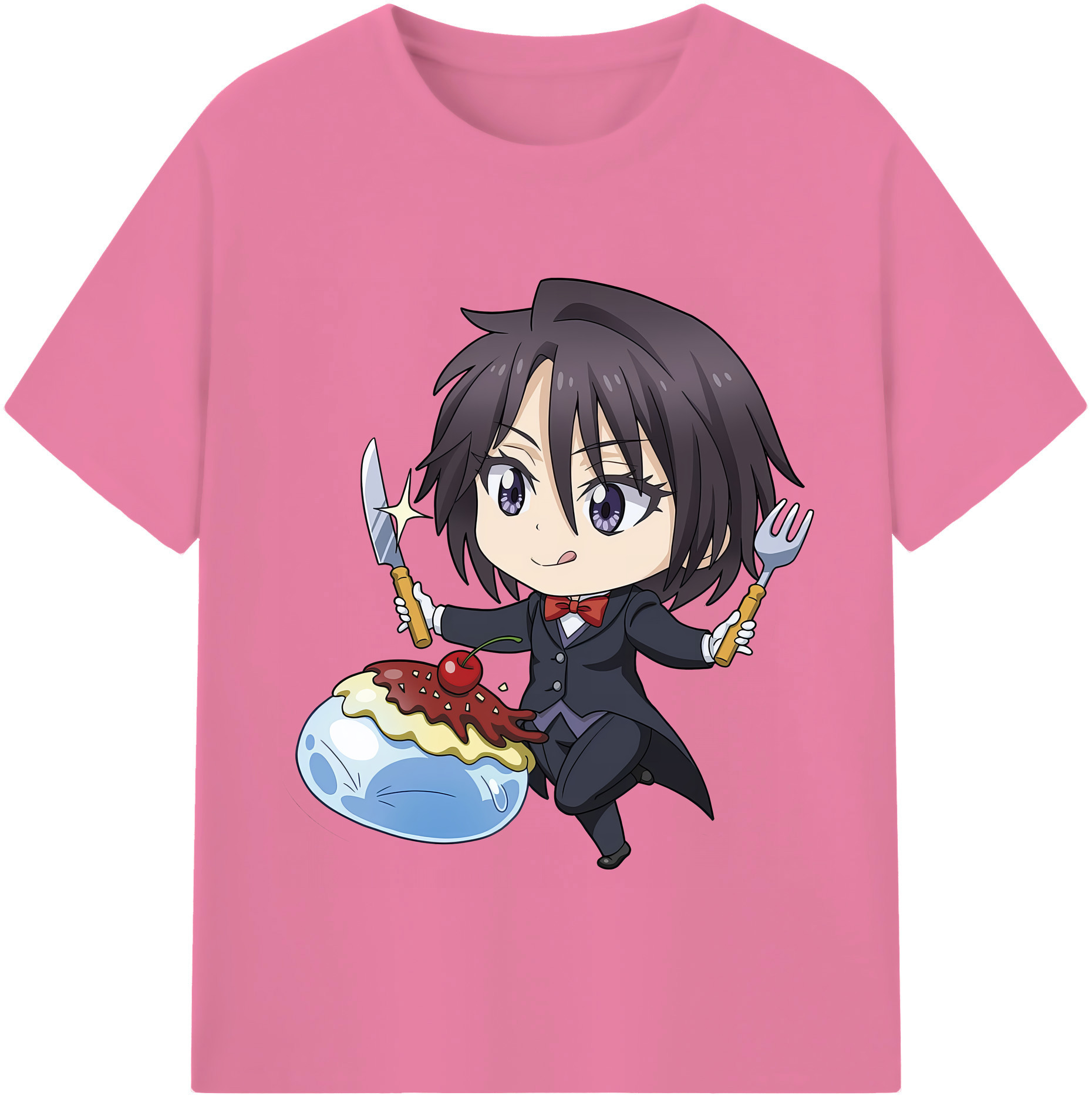 （画像用） 転スラ Regarding Reincarnated to Slime 綿100％半袖Tシャツ（フロントプリント）